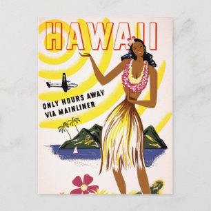 Hawaii Vintage Travel Poster neu Postkarte