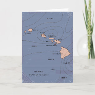 Hawaii Vintage Wettervorhersage Einladung