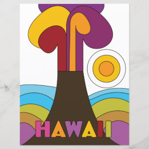 Hawaii Vintages Reiseplakat im Stil der 60er Jahre