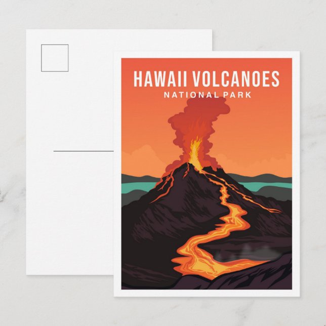 Hawaii Volcano National Park USA Travel Postkarte (Vorne/Hinten)