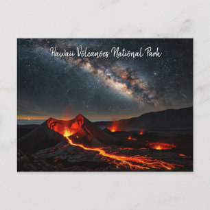 Hawaii Volcanoes National Park Milky Way Postkarte