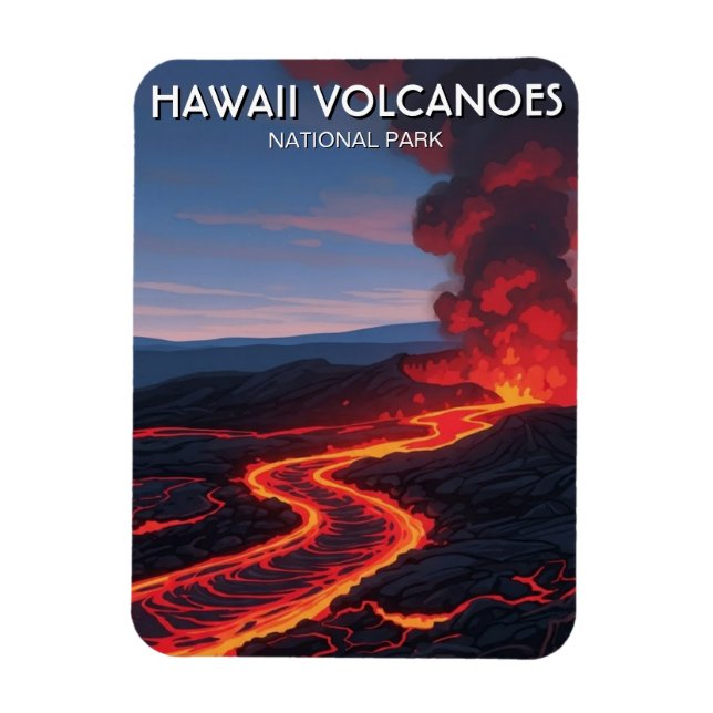 Hawaii Volcanoes National Park Travel Magnet (Vertikal)