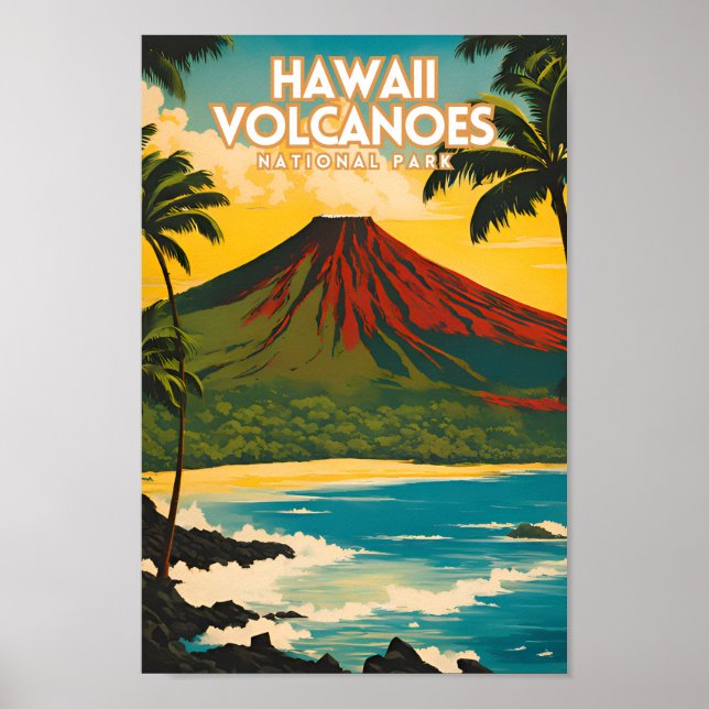 Hawaii Volcanoes National Park Travel Poster (Vorne)