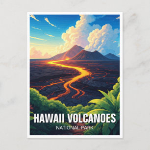 Hawaii Volcanoes National Park Travel Postkarte