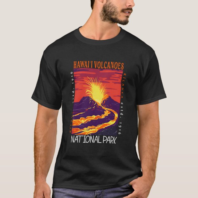 Hawaii Volcanoes Nationalpark Kilauea Vulkan T-Shirt (Vorderseite)