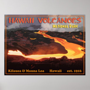 Hawaii Volcanoes Nationalpark Poster