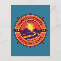 Hawaii Volcanoes Nationalpark Retro Kompass
