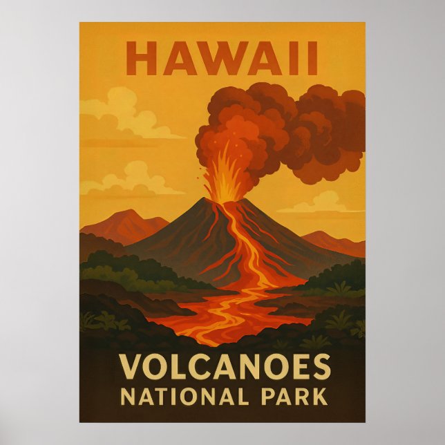 Hawaii Volcanoes Nationalpark V01 Poster (Vorne)