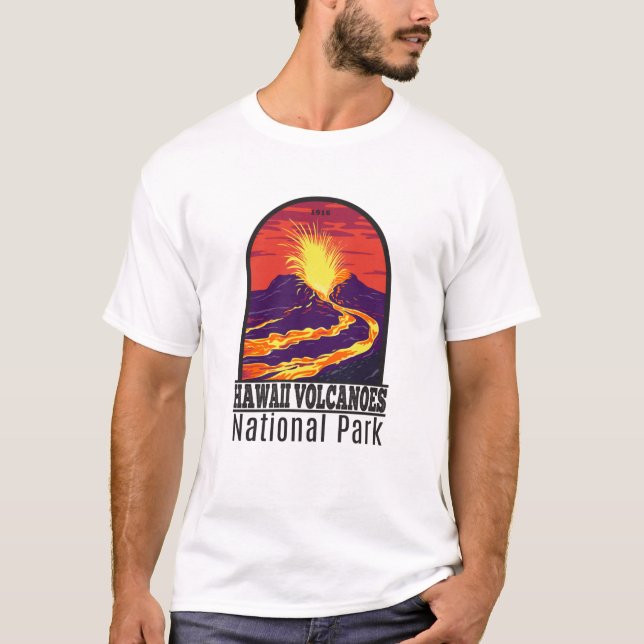 Hawaii Volcanoes Nationalpark Vintager T - Shirt (Vorderseite)