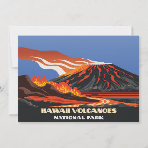 Hawaii Volcanoes Nationalpark Wedding Table Sign Einladung