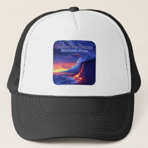 Hawaii Volcanos Nationalpark Große Insel Retro Truckerkappe