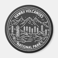 Hawaii-Vulkane Nationalpark Vintage Monoline