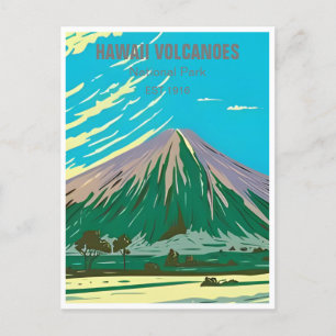 Hawaii-Vulkane Nationalpark Vintage retro Postkarte
