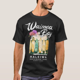Hawaii Waimea Bay Vintag Hawaiian Graphic T-Shirt