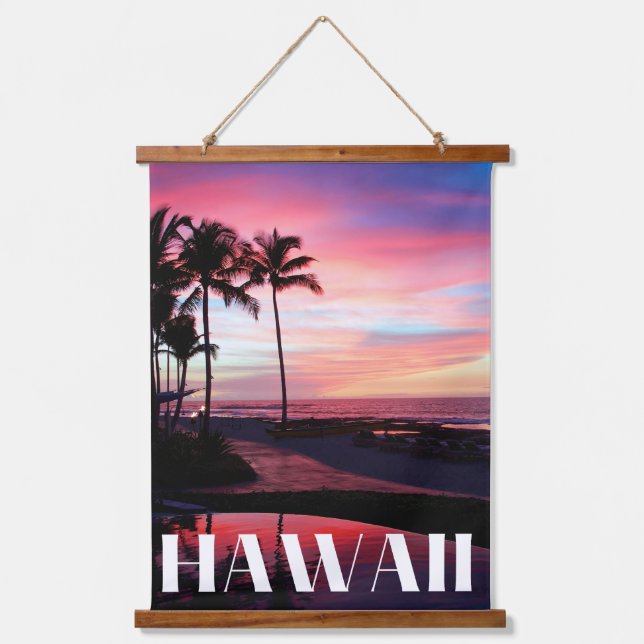 Hawaii Wandteppich Mit Holzrahmen (Vorderseite)