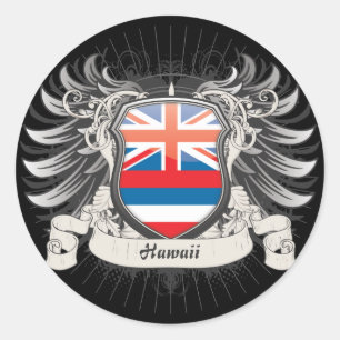 Hawaii-Wappen Runder Aufkleber
