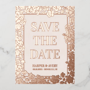 Hawaii Wedding rettet das Datum Folien Feiertagspostkarte