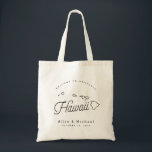 Hawaii Wedding Welcome Tote Bag Tragetasche<br><div class="desc">Diese Tasche auf Hawaii ist ideal,  um Gäste aus der Stadt zu Ihrer Hochzeit zu empfangen! Packen Sie es mit lokalen Goodies für ein extra lustiges Willkommenspaket.</div>