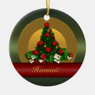 Hawaii-Weihnachtsbaum-Verzierung Keramik Ornament