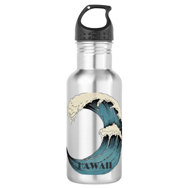 Hawaii-Welle Edelstahlflasche (Vorderseite)