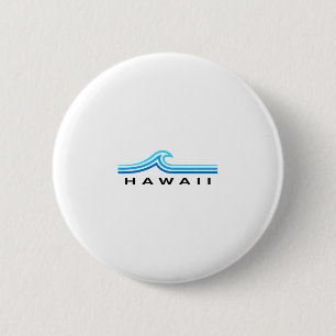 Hawaii Wellen Vintage Männer Frauen Jungen Souveni Button