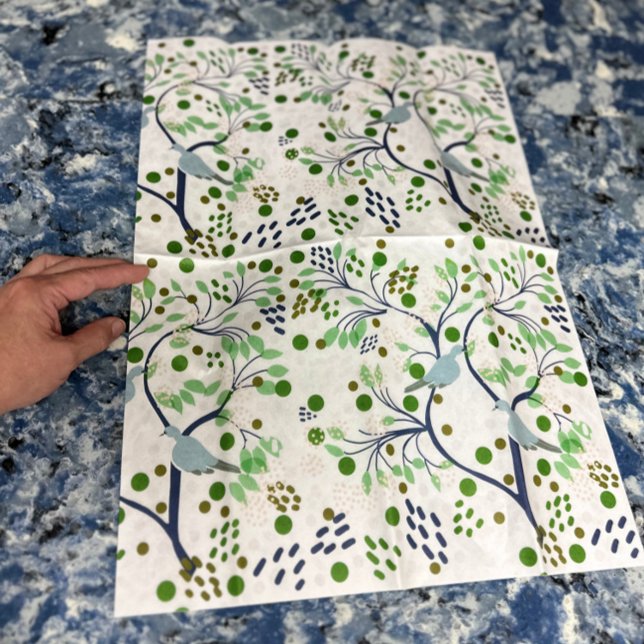 Hawaii Wildlife Birds Abstrakt Floral Tropical Seidenpapier (Beautiful Modern Botanical Birds and Flowers Trendy Chic Floral Tissue Paper)