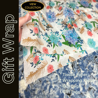 Hawaii Wildlife Birds Abstrakt Floral Tropical Seidenpapier