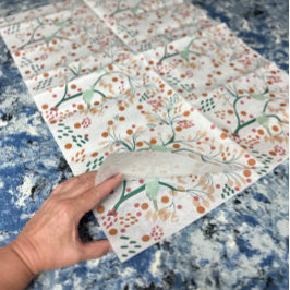 Hawaii Wildlife Birds Abstrakt Floral Tropical Seidenpapier