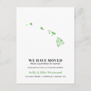HAWAII Wir haben neue Adresse Neue Zuhause verscho Postkarte