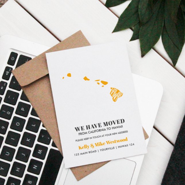 HAWAII Wir haben neue Adresse Neue Zuhause verscho Postkarte (Von Creator hochgeladen)