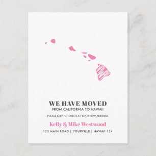 HAWAII Wir haben neue Adresse Neue Zuhause verscho Postkarte