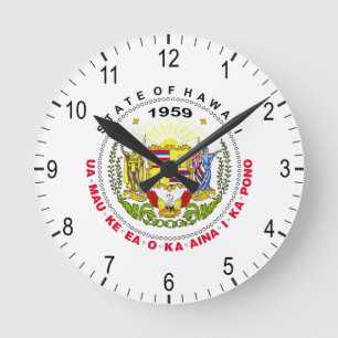 Hawaii-Zeichen Runde Wanduhr