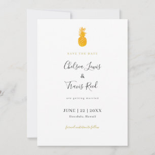 Hawaii Zielort Hochzeit Termin vormerken Ananas Save The Date