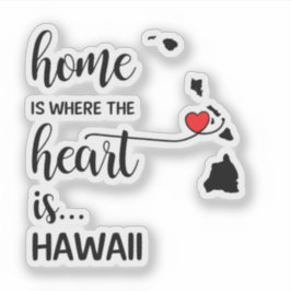 Hawaii Zuhause ist das Herz Aufkleber