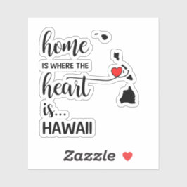 Hawaii Zuhause ist das Herz Aufkleber
