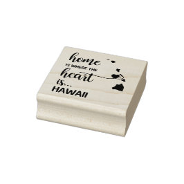 Hawaii Zuhause ist das Herz Gummistempel
