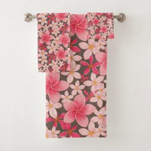 Hawaiian Aloha druckt tropisches Muster Badhandtuch Set