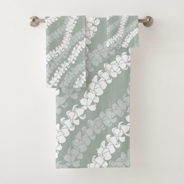 Hawaiian Aloha druckt tropisches Muster Badhandtuch Set (Insitu)