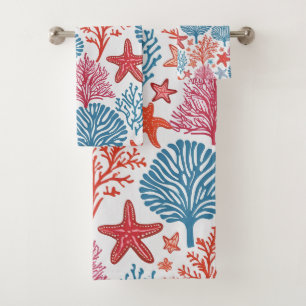 Hawaiian Aloha druckt tropisches Muster Badhandtuch Set