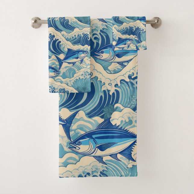 Hawaiian Aloha druckt tropisches Muster Badhandtuch Set (Insitu)