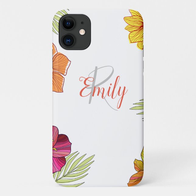 Hawaiian Aloha Floral Case-Mate iPhone Hülle (Rückseite)