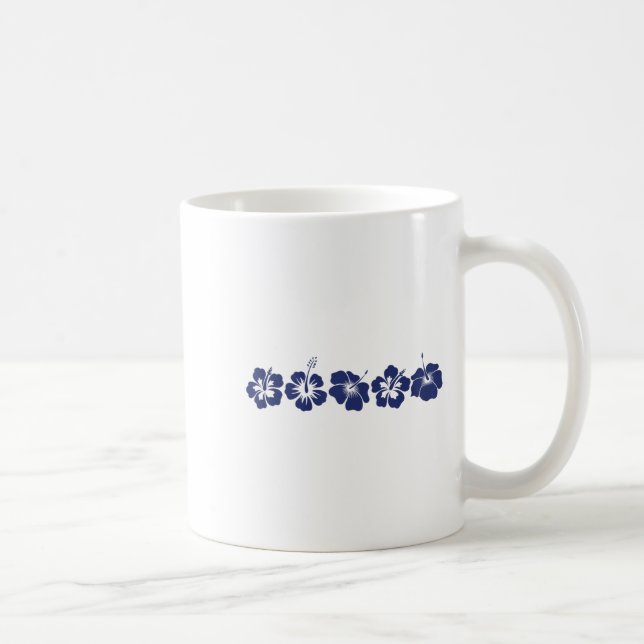 Hawaiian Aloha Hibiskus Blume Hawaii Surfer Vinta Kaffeetasse (Rechts)
