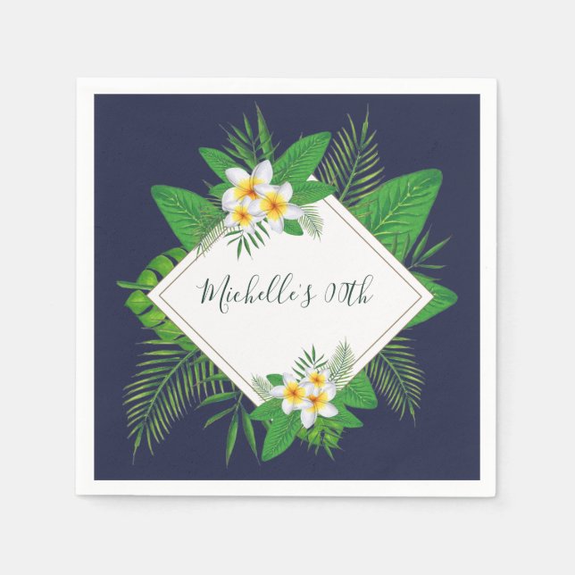 Hawaiian Aloha Luau Birthday Party Serviette (Vorderseite)