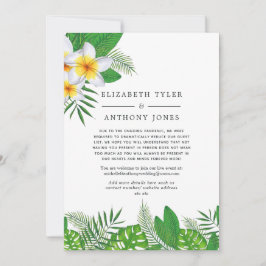 Hawaiian Aloha Luau Wedding Reduced Guest List Ankündigung