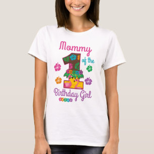 Hawaiian aloha Mommy des Ersten Geburtstags T-Shirt