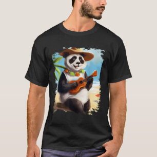 Hawaiian Aloha Panda spielt Ukulele Beach T-Shirt