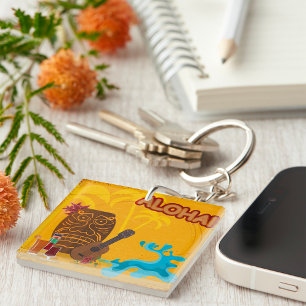 Hawaiian Aloha Tiki Bar Retro Luau Party Schlüsselanhänger