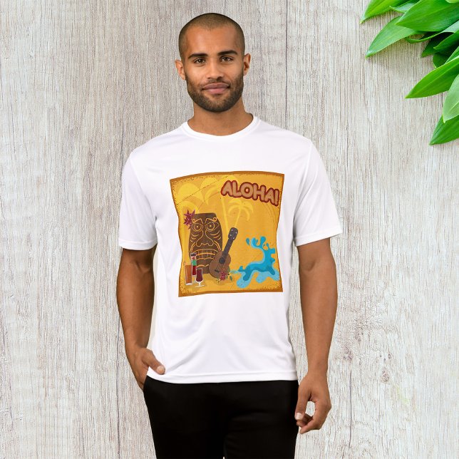 Hawaiian Aloha Tiki Bar Retro Luau Party T-Shirt (Von Creator hochgeladen)