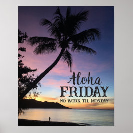 Hawaiian Beach Bar Aloha Freitag tropischer Sonnen Poster