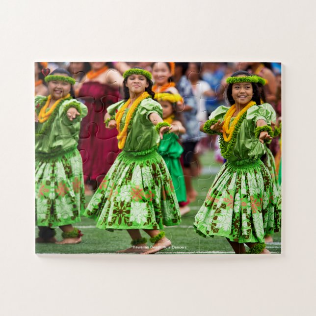 Hawaiian Beach Hula Dancers Puzzle (Horizontal)